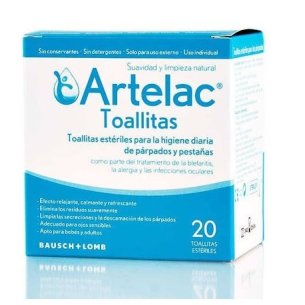 ARTELAC TOALLITAS ESTERILES LIMPIEZA PARPADOS 20 TOALLITAS
